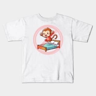 No Jumping On The Bed Monkey Kids T-Shirt